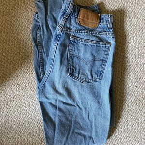 Vintage Levi’s size 12 tapered blue jeans